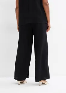 Broek van gestructureerde viscosemix, bonprix