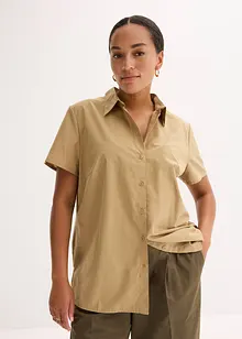 Popeline blouse met korte mouwen, bonprix