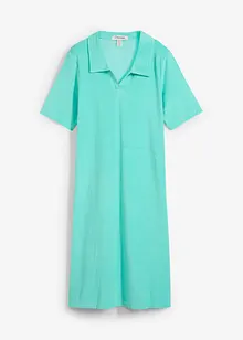 Frotté jurk met polokraag, bonprix