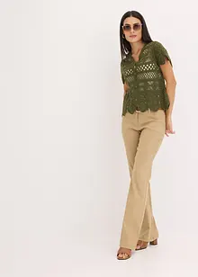 Cropped crochet vest, bonprix
