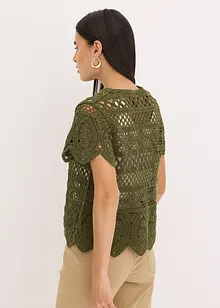 Cropped crochet vest, bonprix