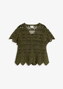 Cropped crochet vest, bonprix