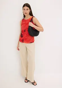 Gedessineerde top van zacht mesh, bonprix