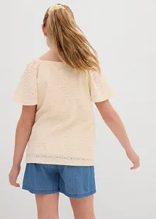 Shirt met broderie anglaise, bonprix