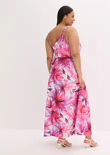 One shoulder jurk van gestructureerde crêpe, bonprix