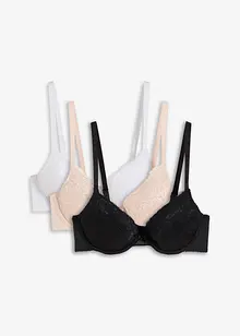 Push up bh met fijn kant (set van 3), bonprix