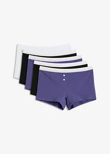 Dames boxer (set van 5) met biologisch katoen, bonprix
