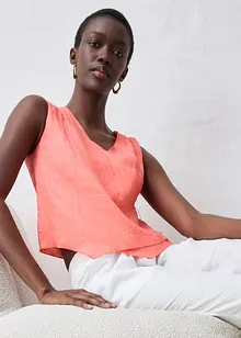 Linnen blousetop in wikkellook, bonprix