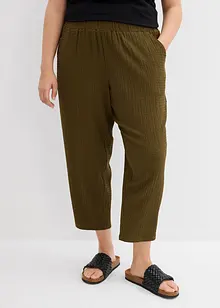 Wijde jersey broek van crêpe, cropped, bonprix
