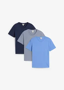 T-shirt met V-hals (set van 3), bonprix
