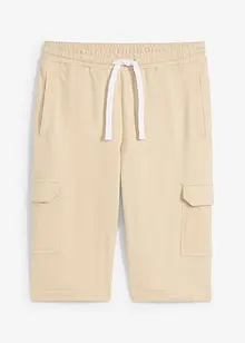 Sweat bermuda met cargozakken van puur katoen, bonprix