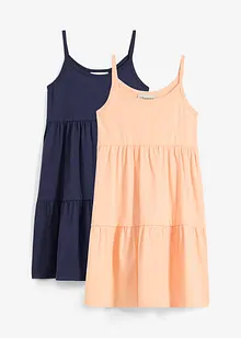 Jersey jurk (set van 2) gemaakt van puur biologisch katoen, bonprix