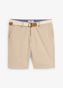 Stretch bermuda met riem, regular fit, bonprix