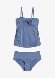 Tankini (2-dlg. set) met gouddraad, bonprix