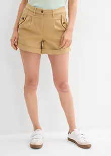 Twill short met hoge tailleband, bonprix