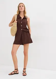 Instap short van gestructureerde crêpe, bonprix