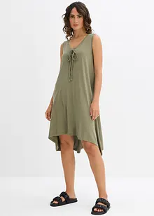 Jersey jurk met vetersluiting, bonprix