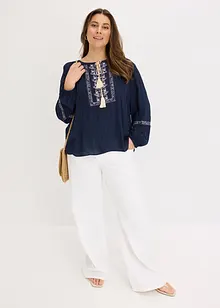 Oversized blouse met borduursel, bonprix