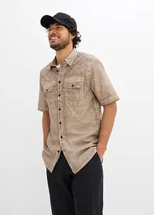 Overhemd met korte mouwen in washed out look, bonprix