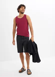 Jeans bermuda met elastiek opzij, classic fit, bonprix