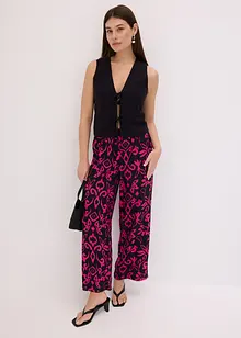 Gedessineerde Marlene broek van soepele viscose, bonprix