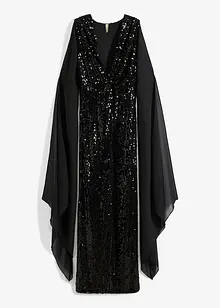 Paillettenjurk met lange chiffon mouwen, bonprix