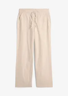 Wijde broek met linnen, bonprix
