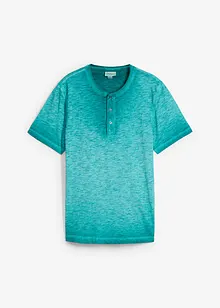 Henley shirt van biologisch katoen in washed out look, bonprix