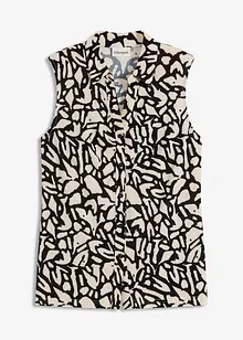 Mouwloos poloshirt met rimpels, bonprix