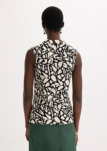 Mouwloos poloshirt met rimpels, bonprix
