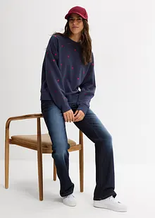 Oversized sweater met borduursel, bonprix