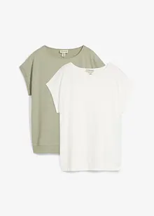 T-shirt van puur biologisch katoen ( set van 2), bonprix