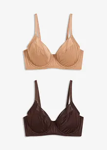 Bh met beugel met glanzend effect (set van 2), bonprix