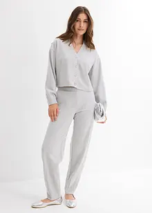 Sweatvest van licht glanzende viscosemix, bonprix