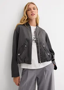 Bomber van glanzende viscosemix, bonprix