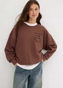 Oversized sweater in een zachte katoenmix, bonprix