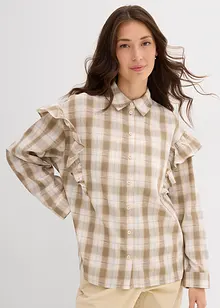 Overhemdblouse met volants, bonprix