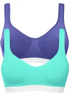 T-shirt bh zonder beugels (set van 2) met biologisch katoen, bonprix