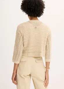 Bolero in gehaakte look, halflange mouw, bonprix