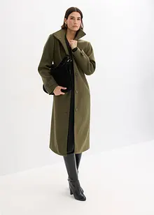 Lange jas in wollen look, bonprix