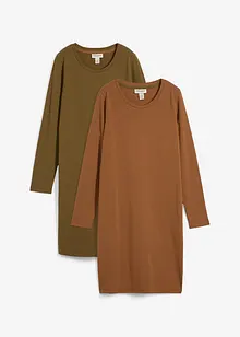 Jersey jurk (set van 2), bonprix