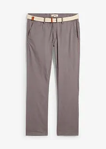 Regular fit chino met comfortband riem, straight, bonprix