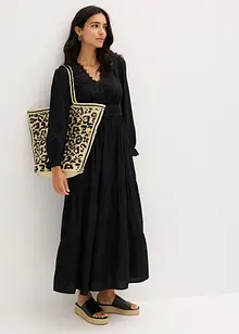 Maxi jurk met kant, bonprix