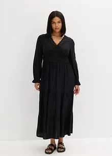 Maxi jurk met kant, bonprix