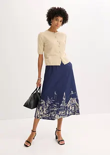 Popeline midirok van katoen, bonprix