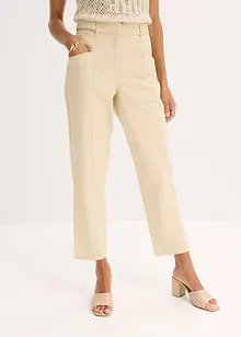 Satijnen broek met tapered fit, bonprix