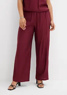 Slip-on broek van viscosemix met structuur, bonprix