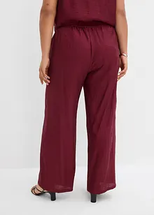 Slip-on broek van viscosemix met structuur, bonprix