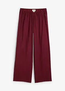 Slip-on broek van viscosemix met structuur, bonprix