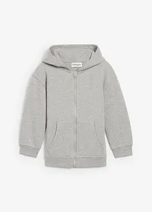 Sweatvest met capuchon in een zachte katoenmix, bonprix
